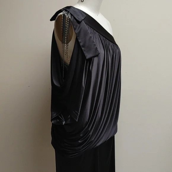 Robert Rodriguez Black One Shoulder Dress M - Picture 3 of 16